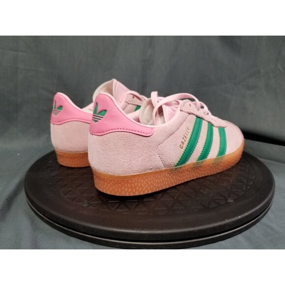 Adidas Gazelle C Girls Sneakers Suede Green Pink Size 3 NEW NO BOX! - Picture 8 of 11